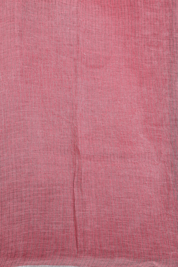 Linen Saree In Dusty Pink With Printed Buttas