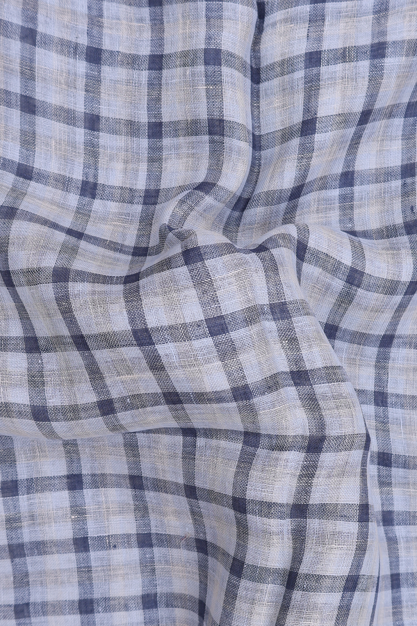 Linen Saree In Light Grey With Stripes Design