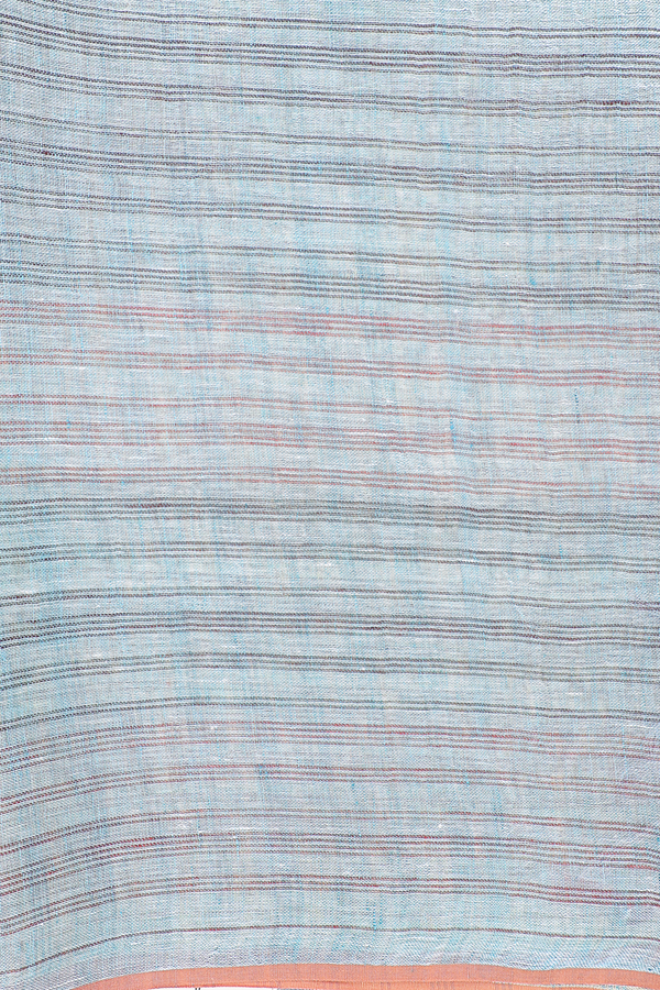 Linen Saree In Yellow With Checks Design