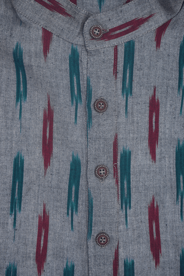 Assorted Orange And Grey Set Of 2 Size 36 Cotton Long Kurta