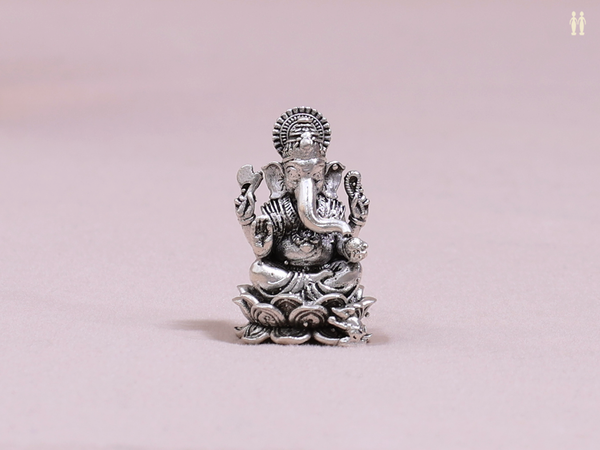 Lord Ganesha Pure Silver Idol