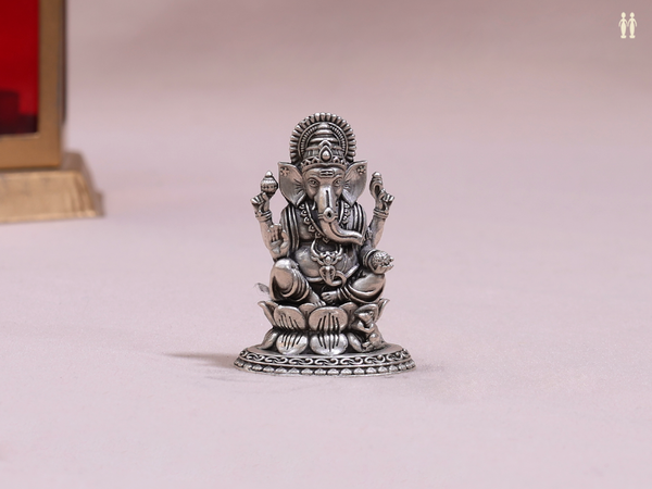 Lord Ganesha Pure Silver Idol