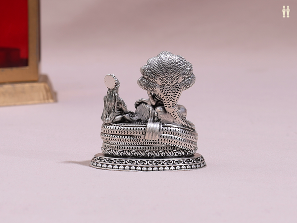 Lord Vishnu and Lakshmi Pure Silver Idol