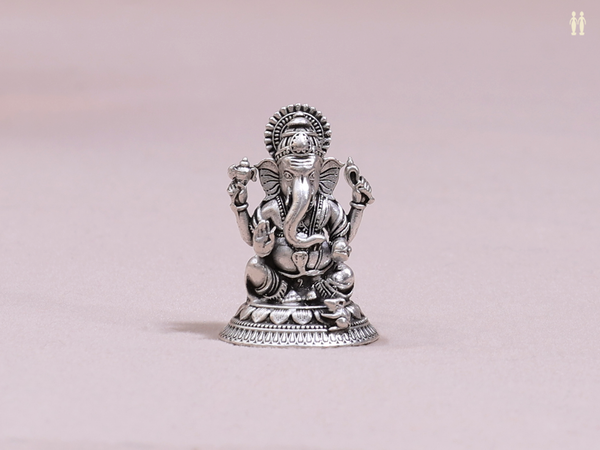 Lord Ganesha Pure Silver Idol