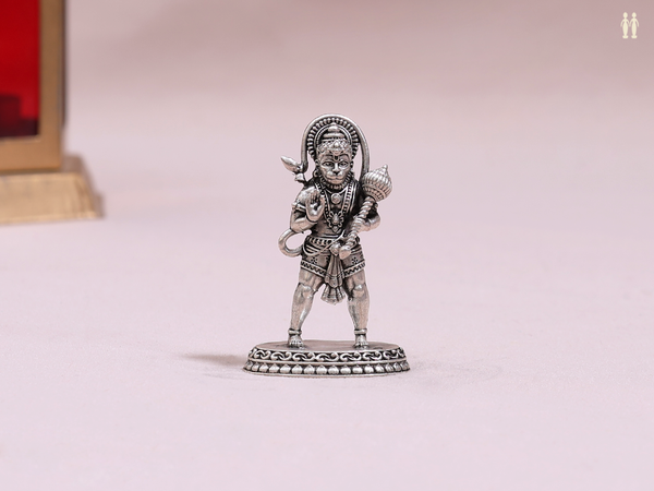 Lord Hanuman Pure Silver Idol