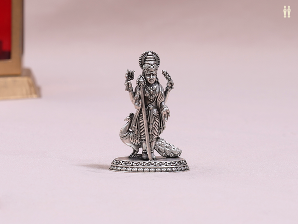 Lord Murugan Pure Silver Idol