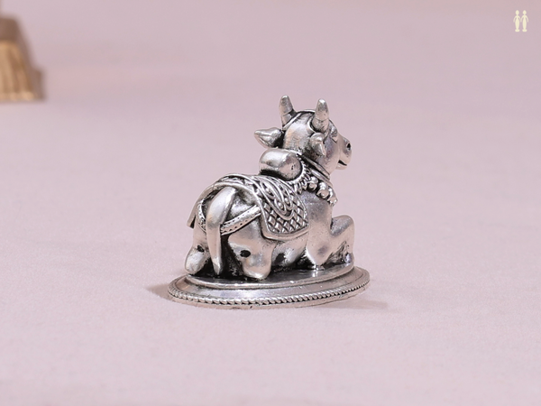 Lord Nandi Bhagavan Pure Silver Idol