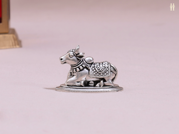 Lord Nandi Bhagavan Pure Silver Idol