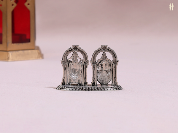 Lord Venkateshwara And Bhathmavathi Pure Silver Idol