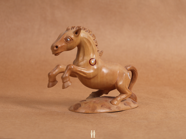 Wooden Handicraft Horse For Show Piece