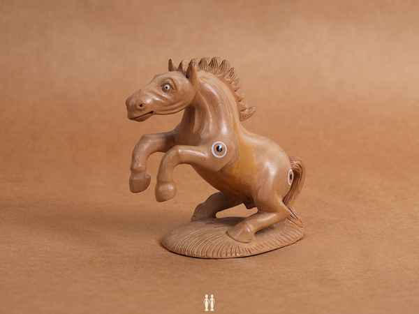 Wooden Handicraft Horse For Show Piece