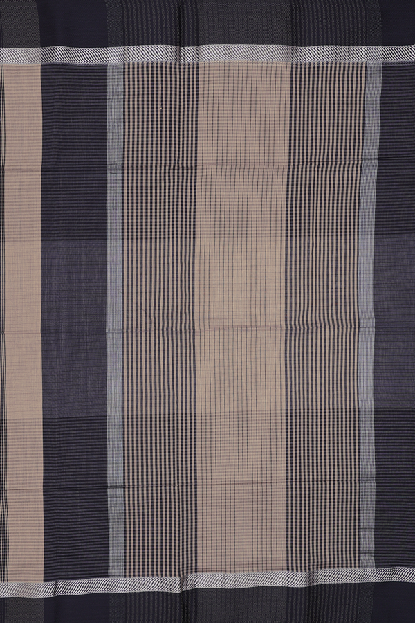 Maheswari Silk Cotton Saree In Brown With Stripes Design