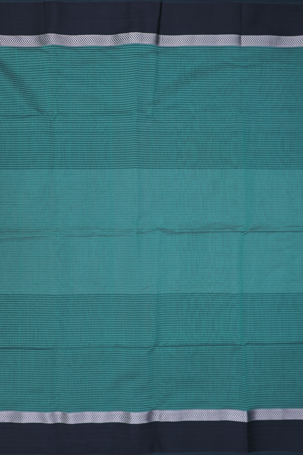 Maheswari Silk Cotton Saree In Green With Stripes Design