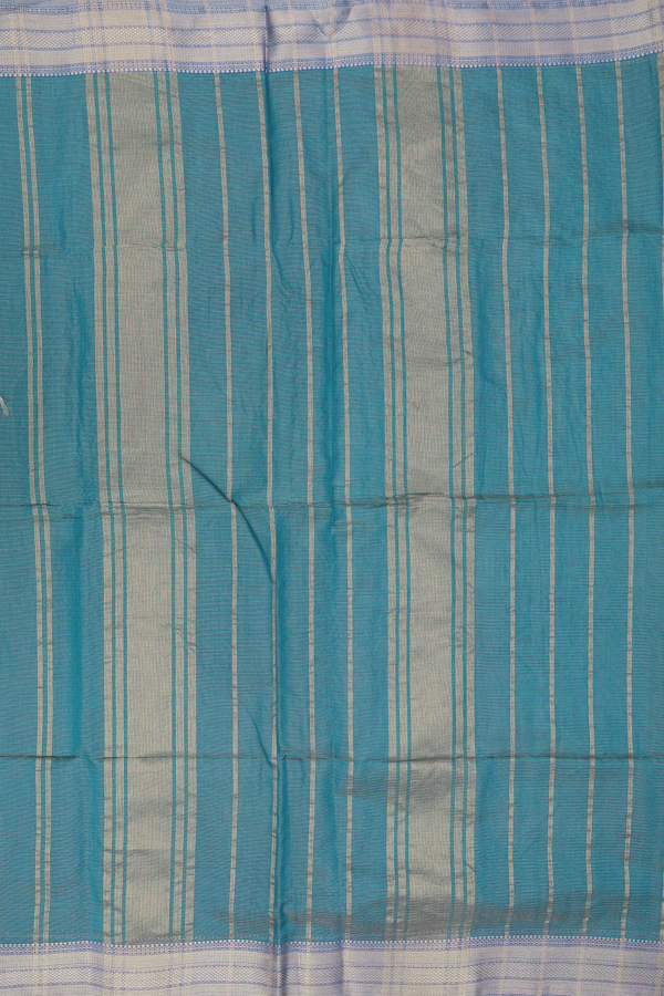 Maheswari Silk Cotton Saree In Green With Stripes Design