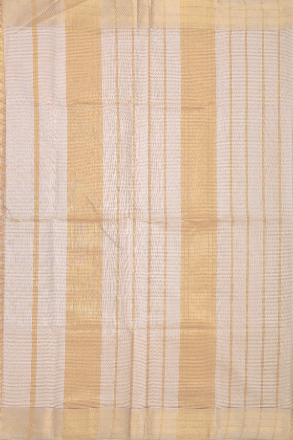 Maheswari Silk Cotton Saree In Cream Color With Stripes Design