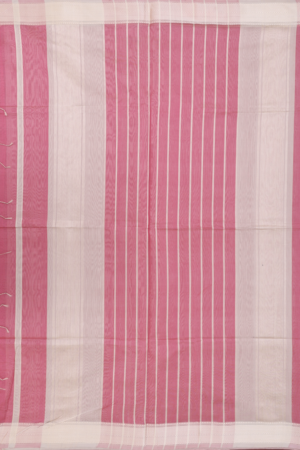 Maheswari Silk Cotton Saree In Mulberry With Threadwork Border