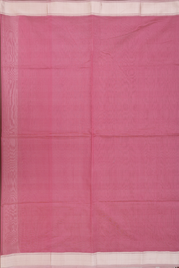 Maheswari Silk Cotton Saree In Mulberry With Threadwork Border