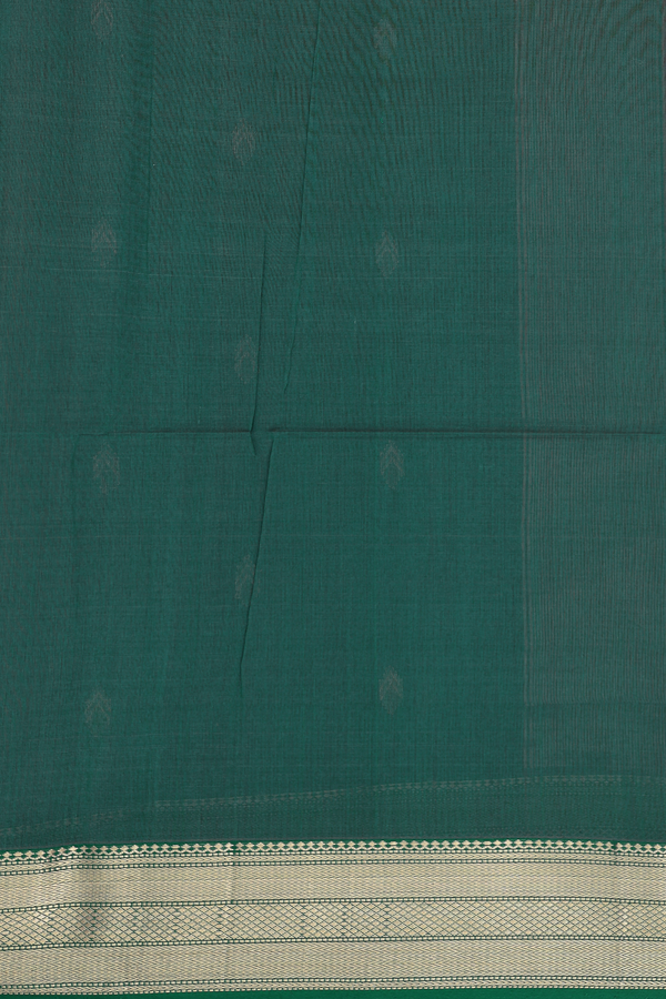 Maheswari Silk Cotton Saree In Chilli Red With Allover Buttas