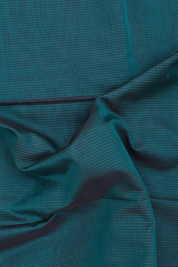 Maheswari Silk Cotton Saree In Green With Stripes Design