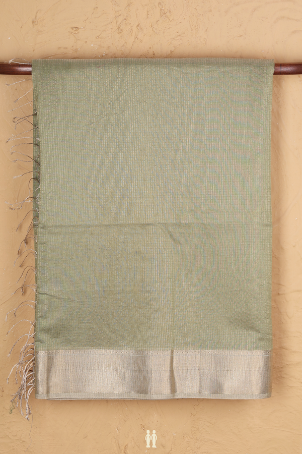 Maheswari Silk Cotton Saree Green With Checks Design