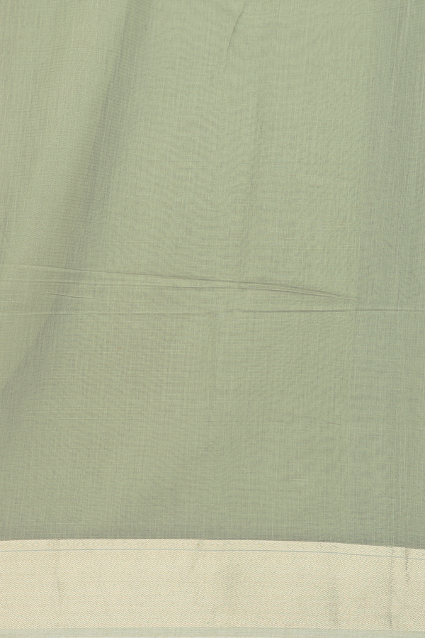Maheswari Silk Cotton Saree Green With Checks Design