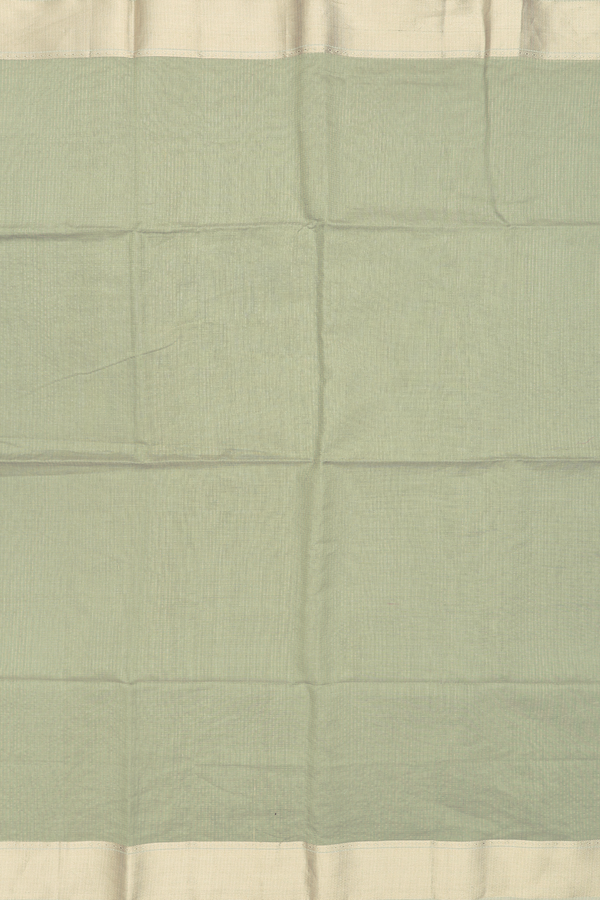Maheswari Silk Cotton Saree Green With Checks Design