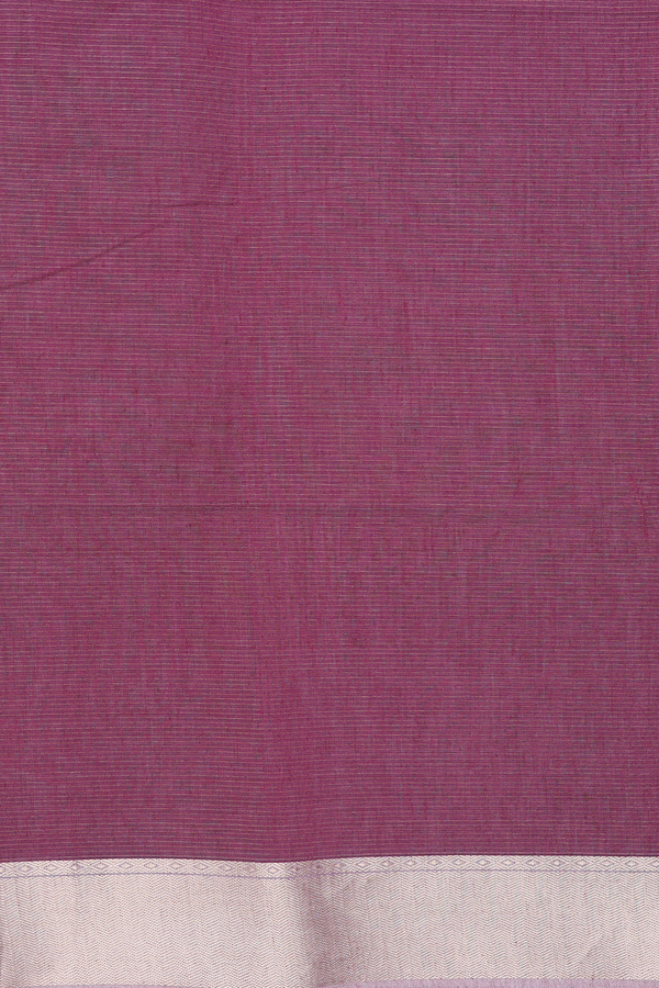 Maheswari Silk Cotton Saree In Plum Brown With Checks Design