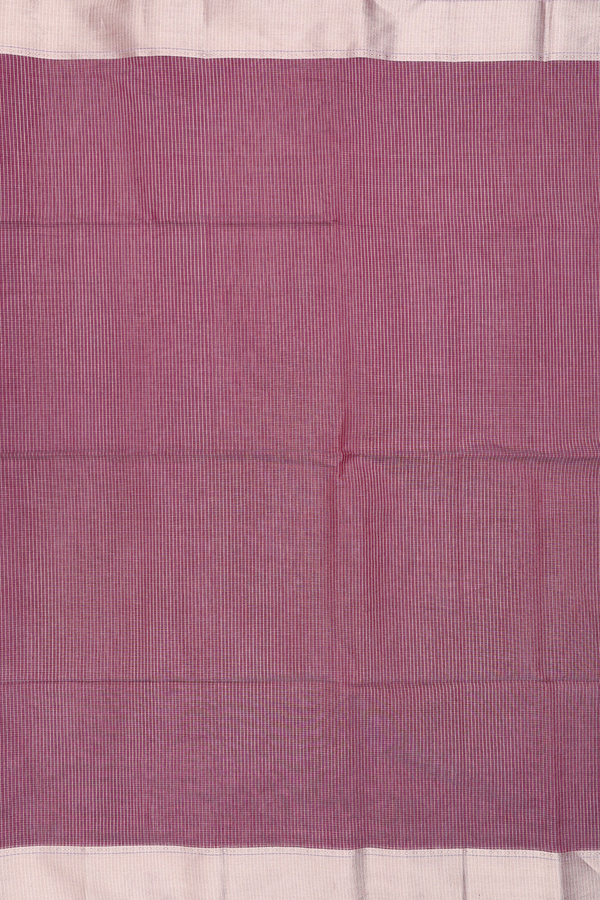 Maheswari Silk Cotton Saree In Plum Brown With Checks Design