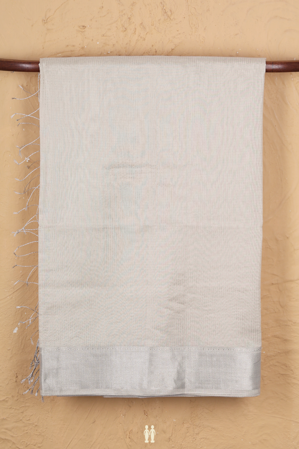 Maheswari Silk Cotton Saree In White With Checks Design