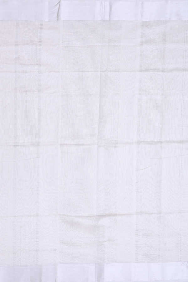 Maheswari Silk Cotton Saree In White With Checks Design