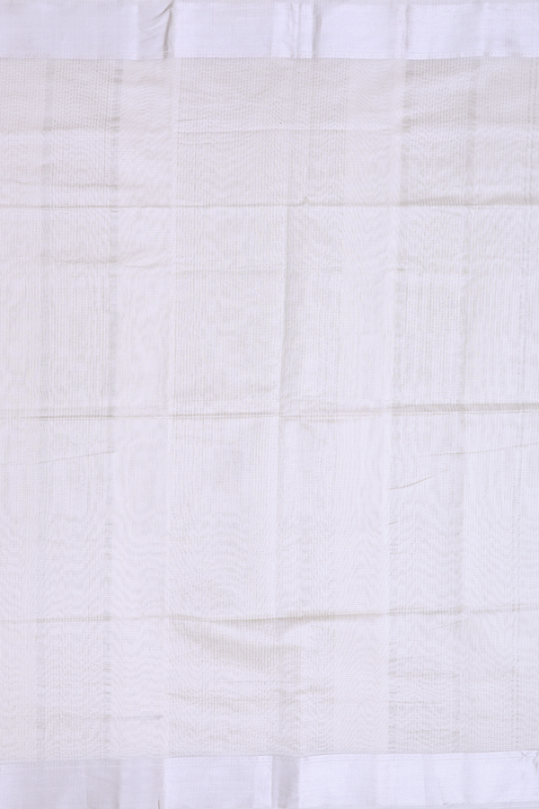 Maheswari Silk Cotton Saree In White With Checks Design