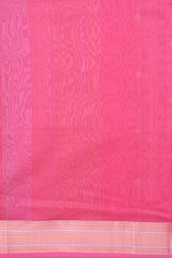 Maheswari Silk Cotton Saree In Dual Tone With Zari Buttas