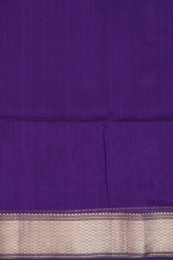 Maheswari Silk Cotton Saree In Regal Purple With Floral Buttas