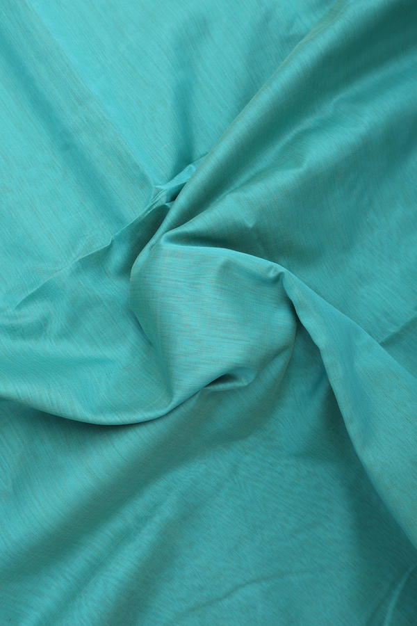 Maheswari Silk Cotton Saree Green With Threadwork Border