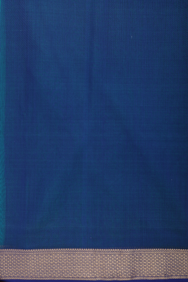 Maheswari Silk Cotton Saree In Green With Threadwork Buttas