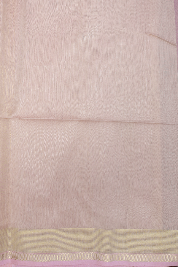 Maheswari Silk Cotton Saree In Tan Brown With Zari Buttas