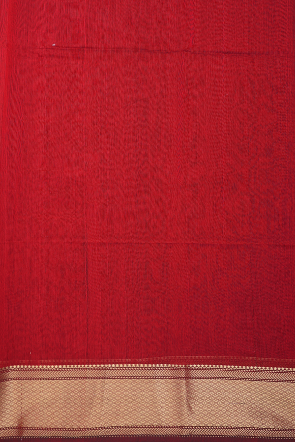 Maheswari Silk Cotton Saree In Black With Floral Buttas