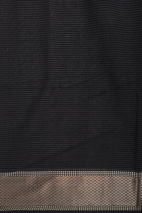 Maheswari Silk Cotton Saree In Grey With Stripes Design