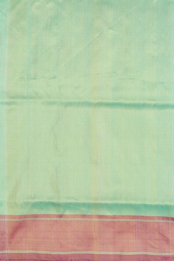 Paithani Silk Saree In Green With Polka Buttas