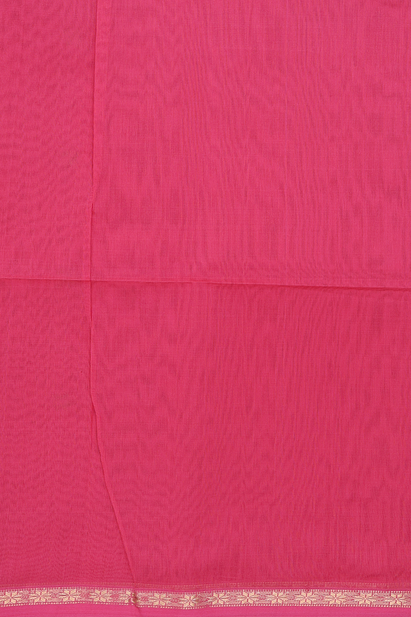 Maheswari Silk Cotton Saree In Pink With Floral Buttas