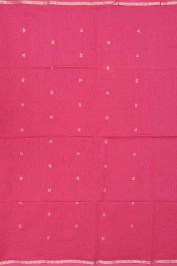 Maheswari Silk Cotton Saree In Pink With Floral Buttas