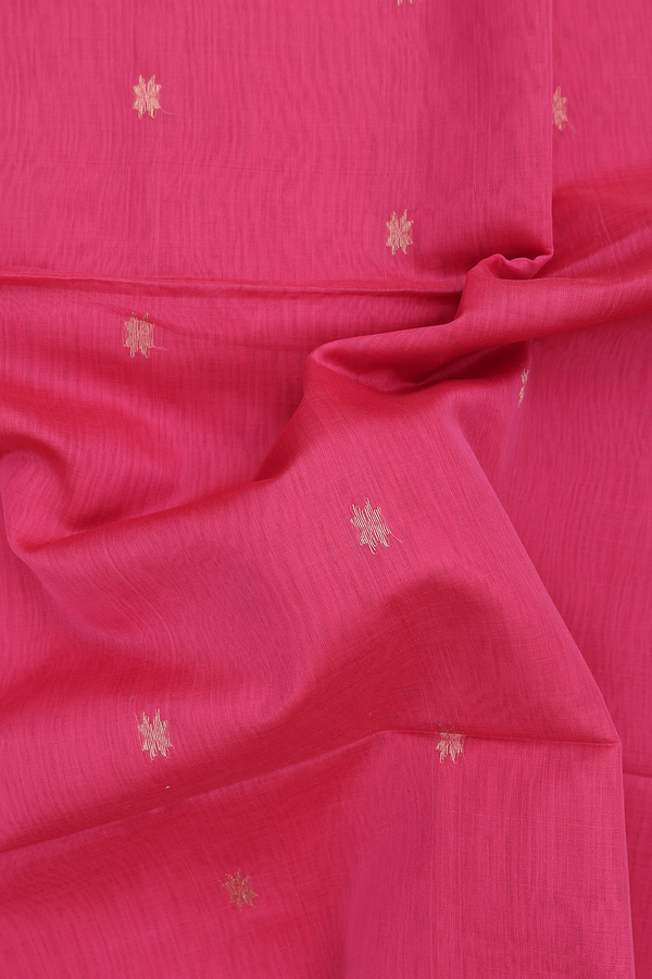Maheswari Silk Cotton Saree In Pink With Floral Buttas
