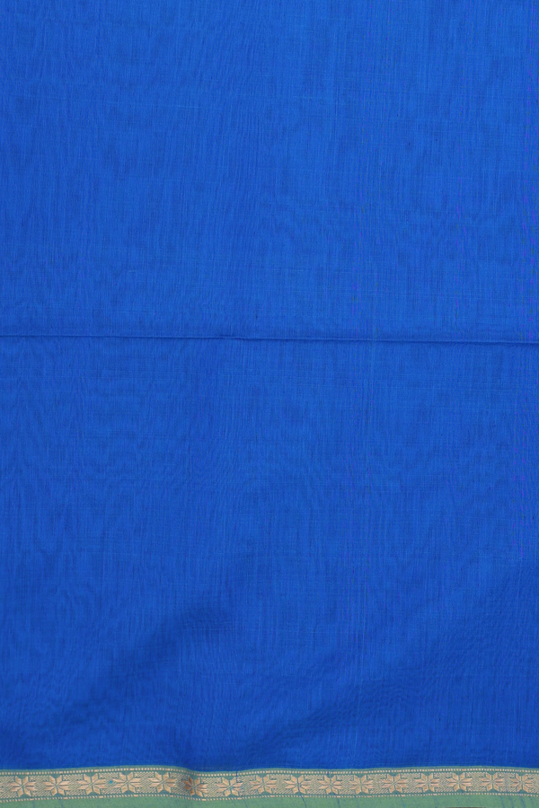 Maheswari Silk Cotton Saree In Blue With Floral Buttas