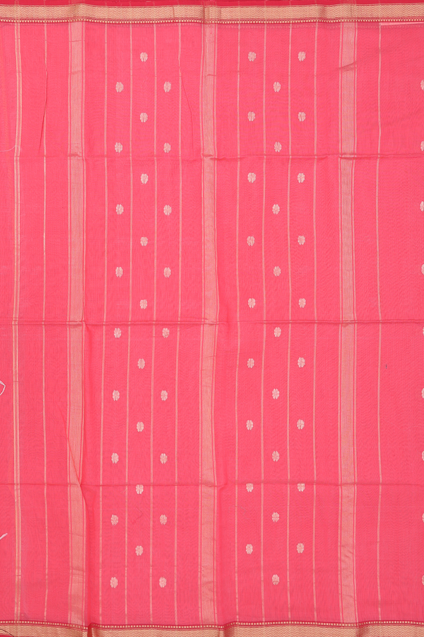 Maheswari Silk Cotton Saree In Pink With Floral Buttas