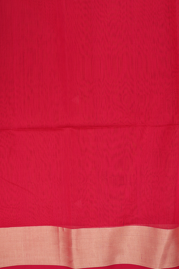 Maheswari Silk Cotton Saree Ochre Orange With Allover Buttas