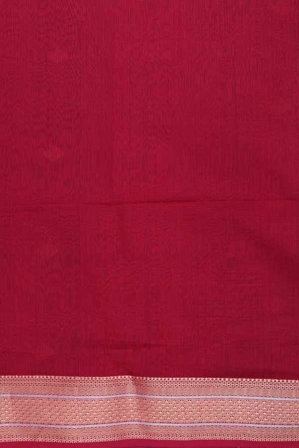 Maheswari Silk Cotton Saree In Dual Tone With Zari Buttas