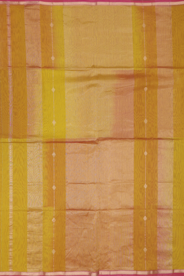 Maheswari Silk Cotton Saree In Shades Of Yellow With Stripes