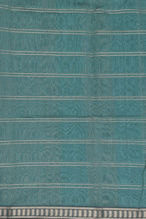 Maheswari Silk Cotton Saree In Green With Checks Design