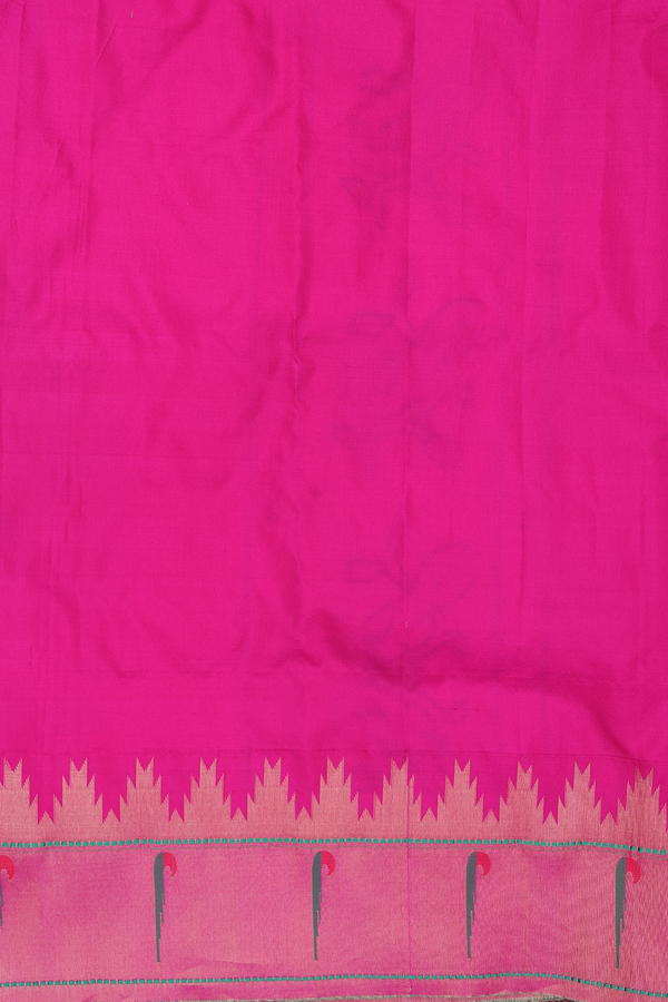 Paithani Silk Saree In Seafoam Green With Muniya Design
