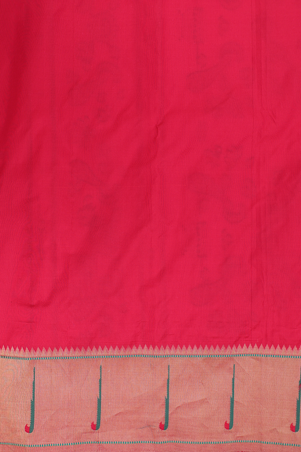 Paithani Silk Saree In Grape Purple With Floral Buttas